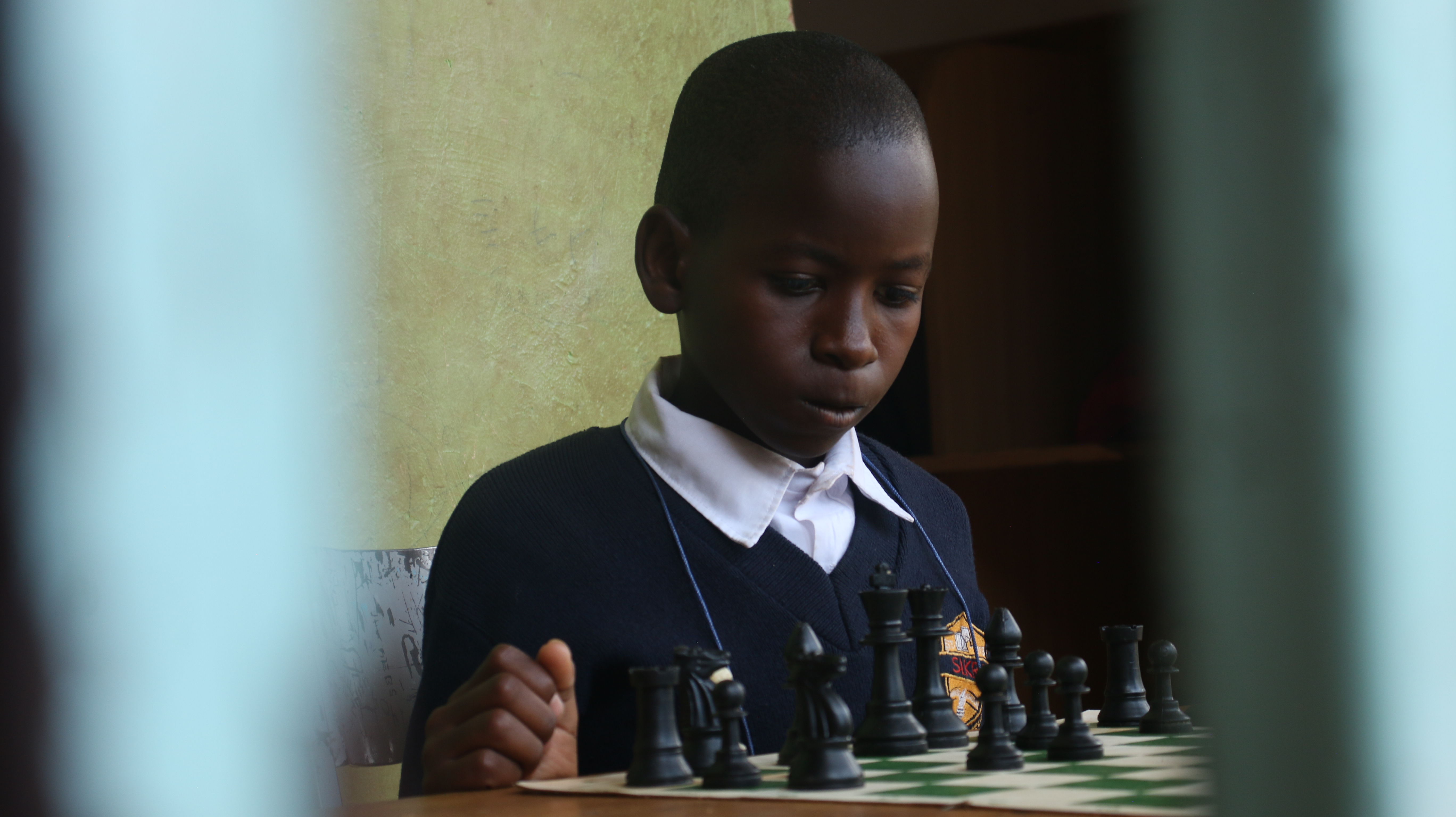 Chess competition moment at Sikri Academy